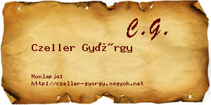 Czeller György névjegykártya